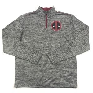 Marvel Deadpool Mens Size Small Gray Pullover
